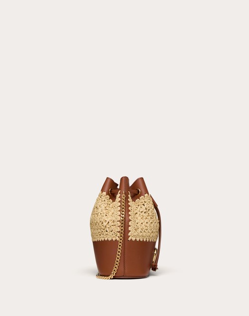 Red Valentino MINI SECCHIELLO CON CATENA VLOGO SIGNATURE IN RAFIA Prezzo Ridotto