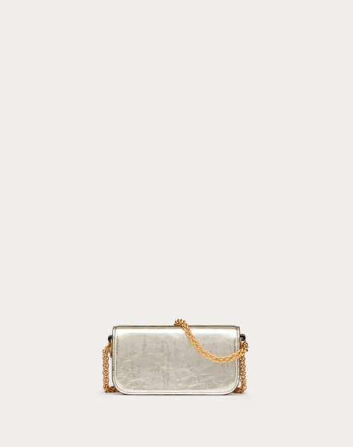 Red Valentino BORSA PICCOLA A SPALLA VALENTINO GARAVANI LOCÒ IN VITELLO METALLIZZATO Presa