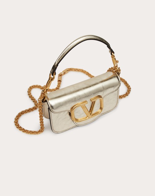 Red Valentino BORSA PICCOLA A SPALLA VALENTINO GARAVANI LOCÒ IN VITELLO METALLIZZATO Presa