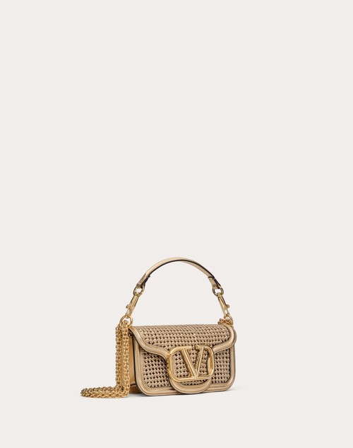 Red Valentino BORSA PICCOLA A SPALLA VALENTINO GARAVANI LOCÒ IN PELLE INTRECCIATA METALLIZZATA Offerta