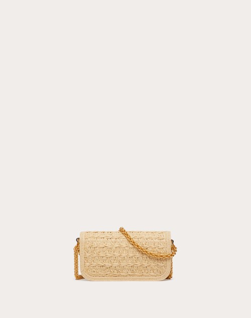 Red Valentino BORSA PICCOLA A SPALLA VALENTINO GARAVANI LOCÒ IN RAFIA CON LOGO GIOIELLO Hotsell