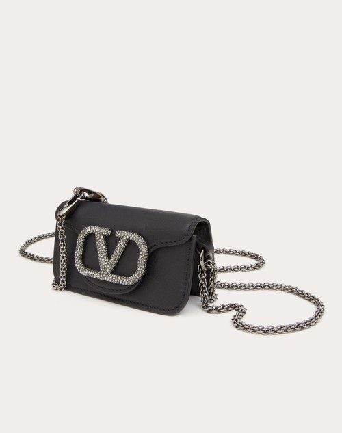 Red Valentino BORSA MICRO CON CATENA VALENTINO GARAVANI LOCÒ CON LOGO GIOIELLO Nuova