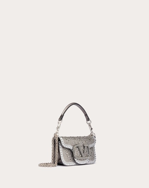 Red Valentino BORSA PICCOLA A SPALLA VALENTINO GARAVANI LOCÒ CON STRASS Italy