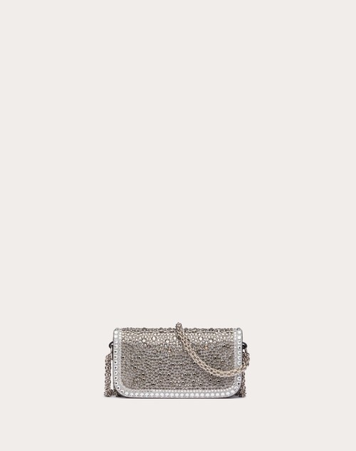 Red Valentino BORSA PICCOLA A SPALLA VALENTINO GARAVANI LOCÒ CON STRASS Italy