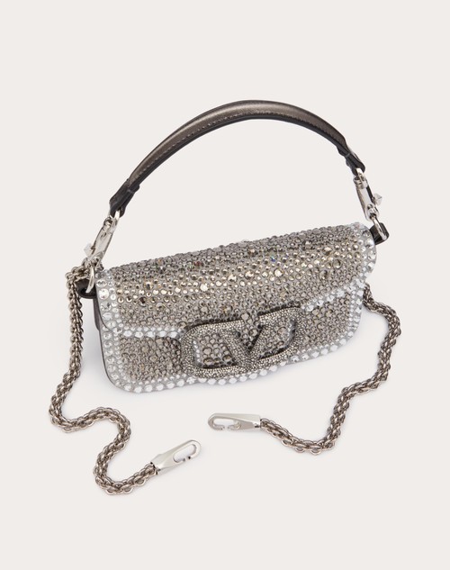 Red Valentino BORSA PICCOLA A SPALLA VALENTINO GARAVANI LOCÒ CON STRASS Italy