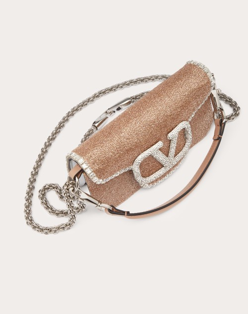 Red Valentino BORSA PICCOLA A SPALLA VALENTINO GARAVANI LOCÒ RICAMATA Nuovo