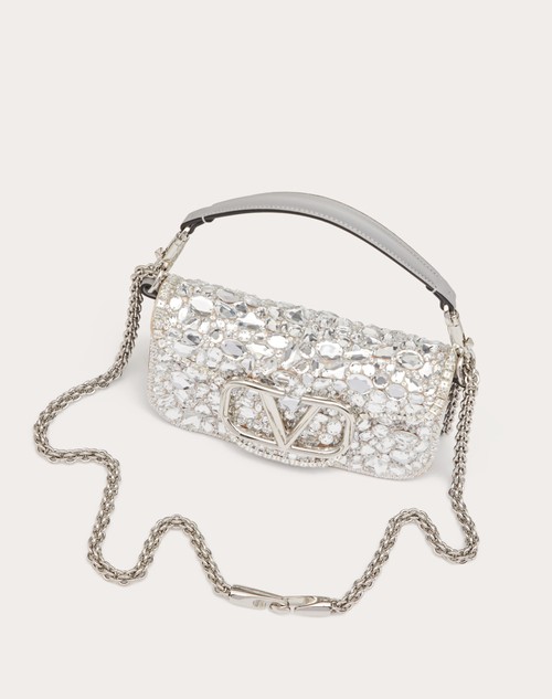 Red Valentino BORSA PICCOLA A SPALLA LOCÒ CON CRISTALLI Spedizione Gratuita