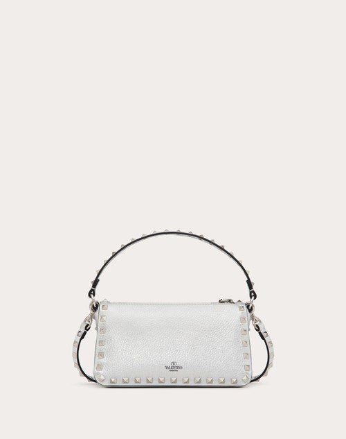 Red Valentino BORSA PICCOLA A TRACOLLA ROCKSTUD IN VITELLO GRANATO METALLIZZATO Convenienza