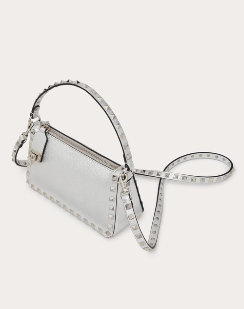 Red Valentino BORSA PICCOLA A TRACOLLA ROCKSTUD IN VITELLO GRANATO METALLIZZATO Convenienza