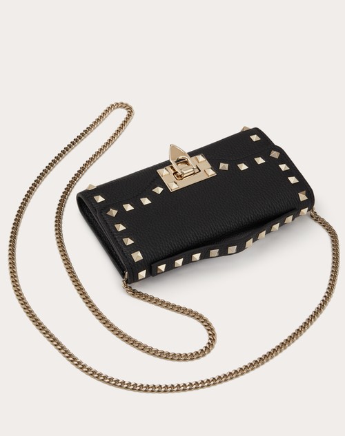 Red Valentino PORTAFOGLIO CON CATENA ROCKSTUD IN VITELLO GRANATO Presa