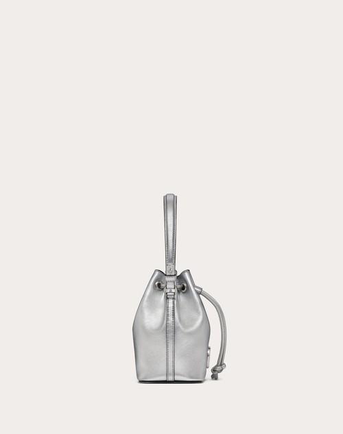 Red Valentino MINI BORSA A SECCHIELLO VLOGO SIGNATURE IN NAPPA METALLIZZATA Online