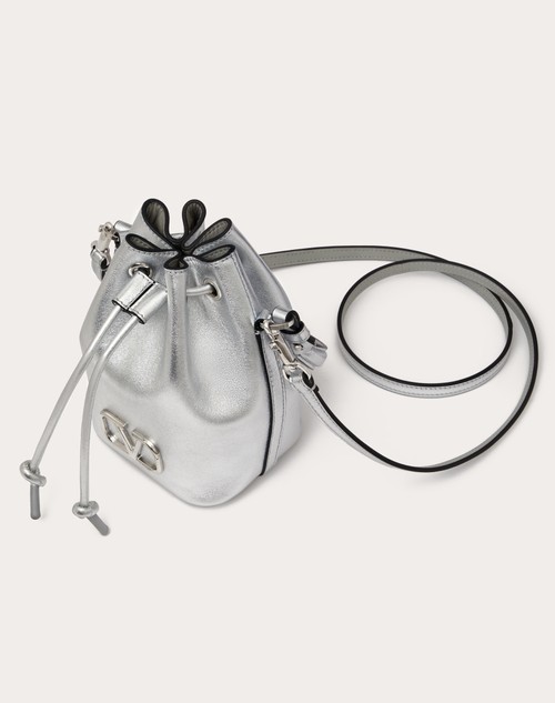 Red Valentino MINI BORSA A SECCHIELLO VLOGO SIGNATURE IN NAPPA METALLIZZATA Online