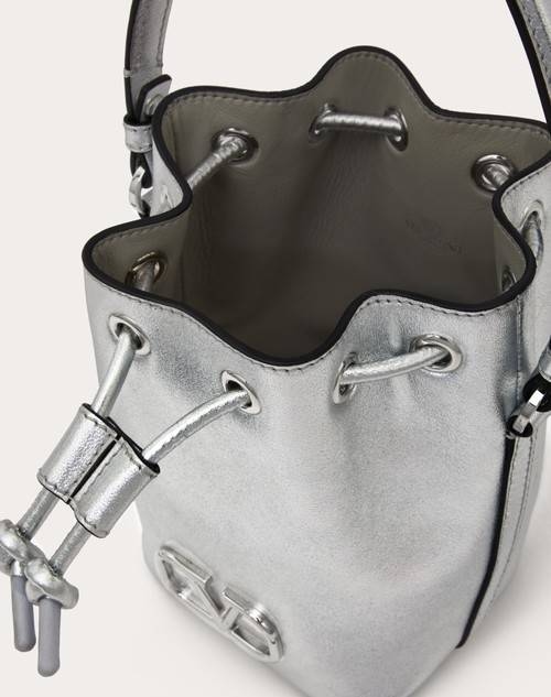 Red Valentino MINI BORSA A SECCHIELLO VLOGO SIGNATURE IN NAPPA METALLIZZATA Online