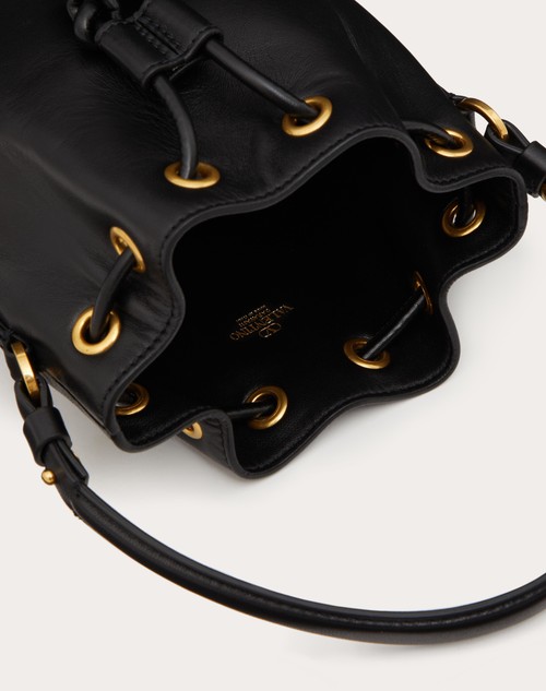 Red Valentino MINI BORSA A SECCHIELLO VLOGO SIGNATURE IN NAPPA In Vendita