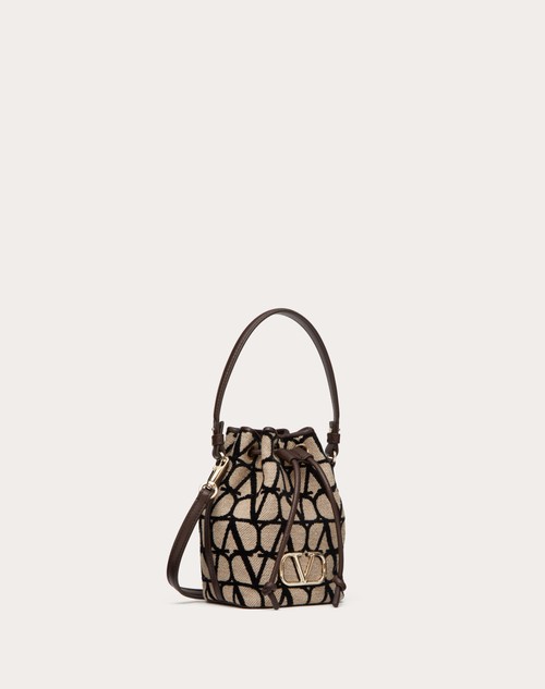 Red Valentino MINI BORSA A SECCHIELLO VLOGO SIGNATURE IN TOILE ICONOGRAPHE Saldi