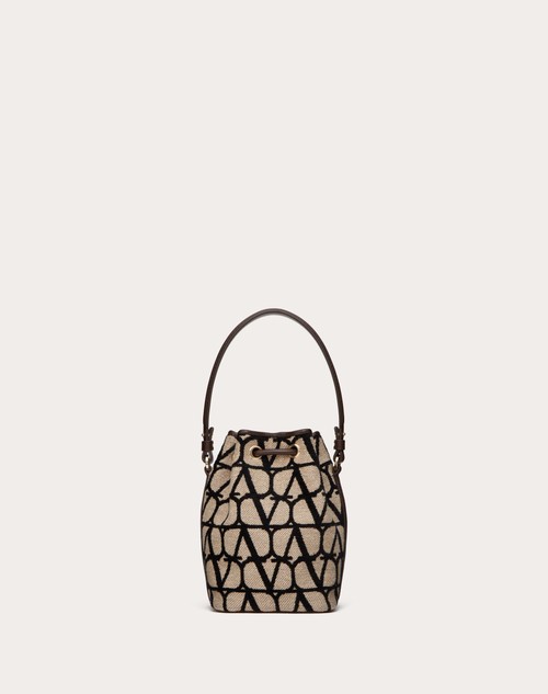 Red Valentino MINI BORSA A SECCHIELLO VLOGO SIGNATURE IN TOILE ICONOGRAPHE Saldi
