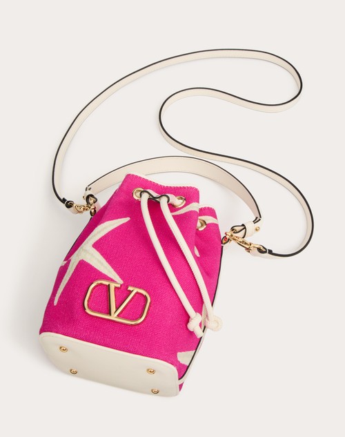 Red Valentino MINI BORSA A SECCHIELLO VALENTINO GARAVANI ESCAPE IN CANVAS CON STAMPA STARFISH Negozio