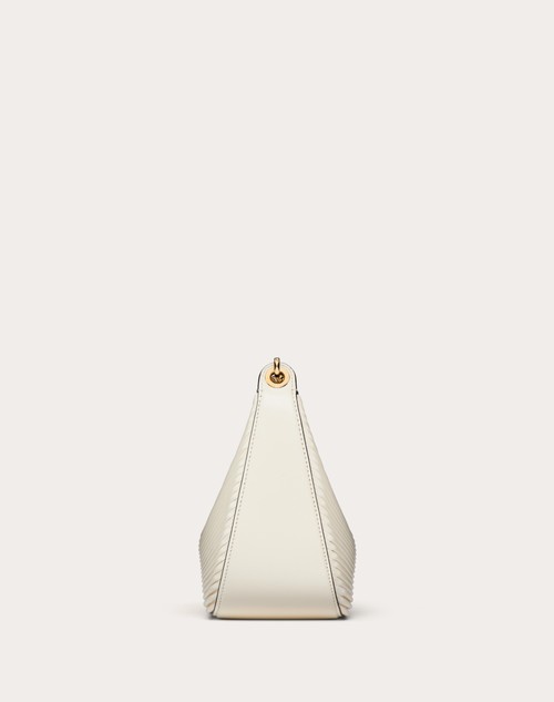 Red Valentino HOBO PICCOLA VLOGO MOON BAG IN NAPPA LAVORATA CON CATENA Sottocosto