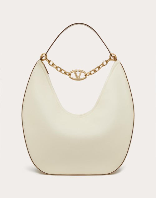 Red Valentino MAXI HOBO VLOGO MOON BAG IN NAPPA CON CATENA Vendita Calda