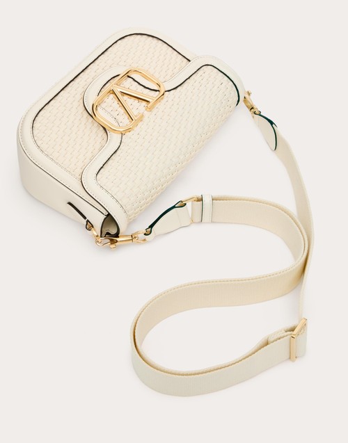 Red Valentino BORSA A SPALLA VALENTINO GARAVANI ALLTIME IN PELLE INTRECCIATA Nuovo