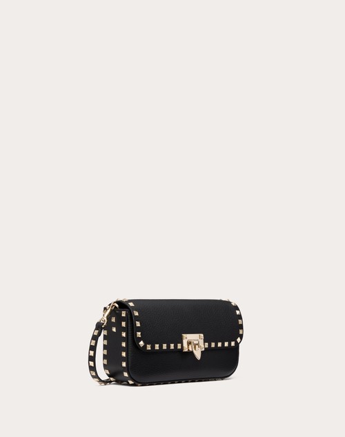Red Valentino BORSA A TRACOLLA VALENTINO GARAVANI ROCKSTUD IN VITELLO GRANATO Promozione