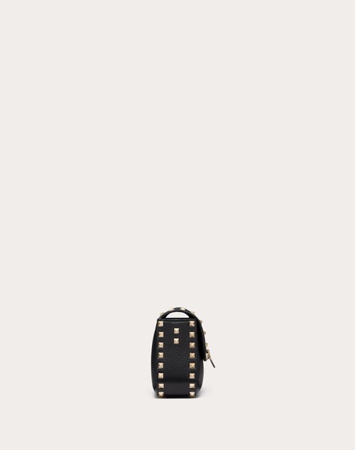 Red Valentino BORSA A TRACOLLA VALENTINO GARAVANI ROCKSTUD IN VITELLO GRANATO Promozione
