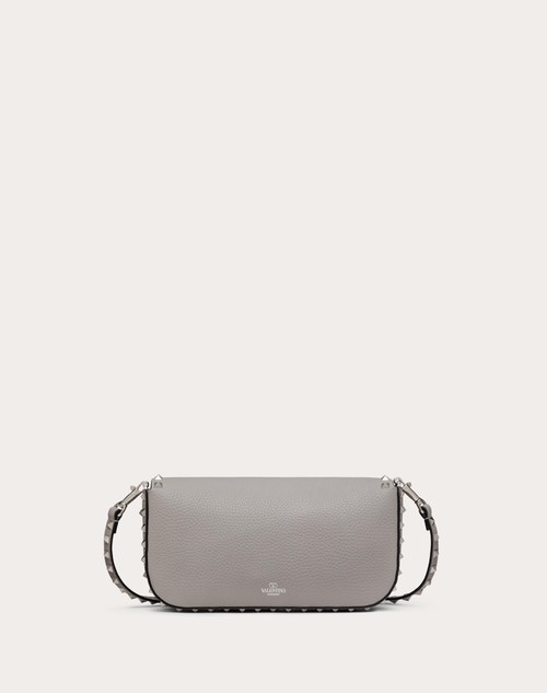 Red Valentino BORSA A TRACOLLA VALENTINO GARAVANI ROCKSTUD IN VITELLO GRANATO Spedizione Gratuita