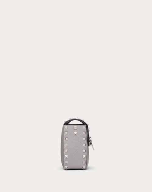Red Valentino BORSA A TRACOLLA VALENTINO GARAVANI ROCKSTUD IN VITELLO GRANATO Spedizione Gratuita
