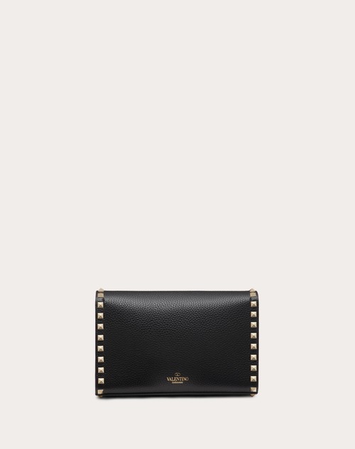 Red Valentino BORSA PICCOLA A TRACOLLA ROCKSTUD IN VITELLO GRANATO Pezzi Unici