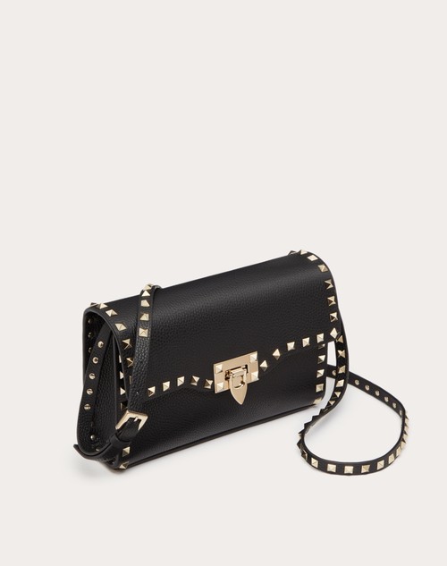 Red Valentino BORSA PICCOLA A TRACOLLA ROCKSTUD IN VITELLO GRANATO Pezzi Unici