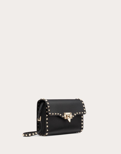 Red Valentino BORSA PICCOLA A TRACOLLA ROCKSTUD IN VITELLO GRANATO Promozione Limitata