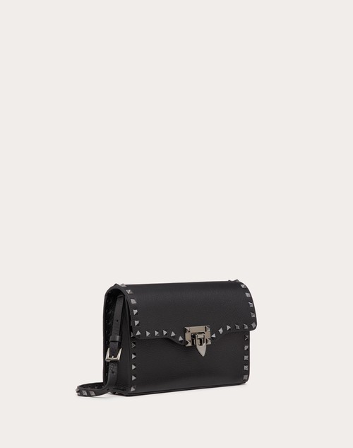 Red Valentino BORSA PICCOLA A TRACOLLA ROCKSTUD IN VITELLO GRANATO Shopping Online