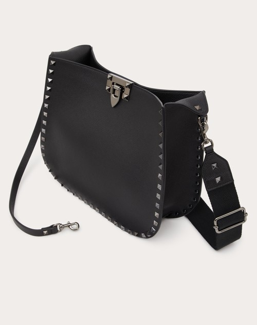 Red Valentino BORSA HOBO VALENTINO GARAVANI ROCKSTUD IN VITELLO GRANATO Affare Del Giorno