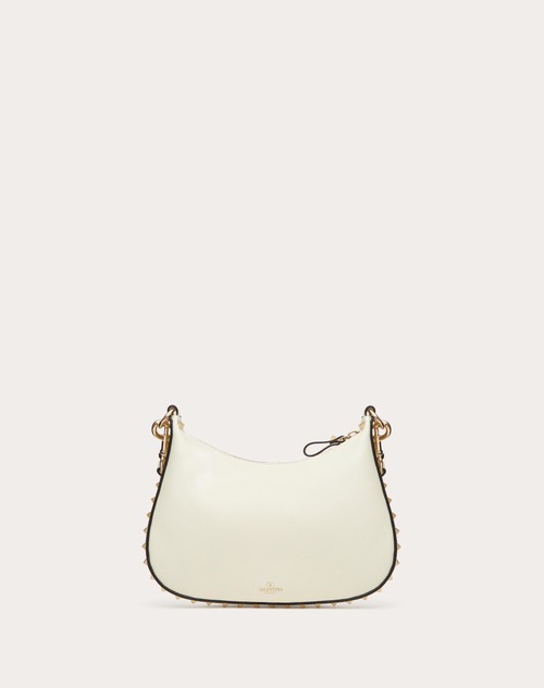 Red Valentino HOBO PICCOLA VALENTINO GARAVANI ROCKSTUD IN VITELLO GRANATO Sottocosto