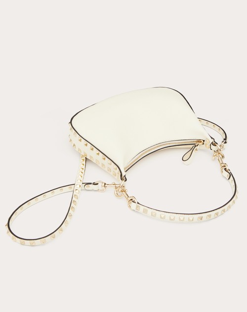 Red Valentino HOBO PICCOLA VALENTINO GARAVANI ROCKSTUD IN VITELLO GRANATO Sottocosto