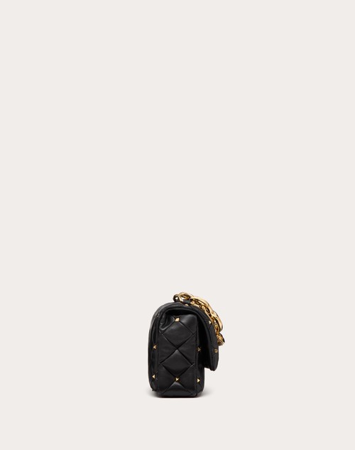 Red Valentino BORSA VALENTINO GARAVANI ROCKSTUD SPIKE IN NAPPA PATCHWORK In Vendita