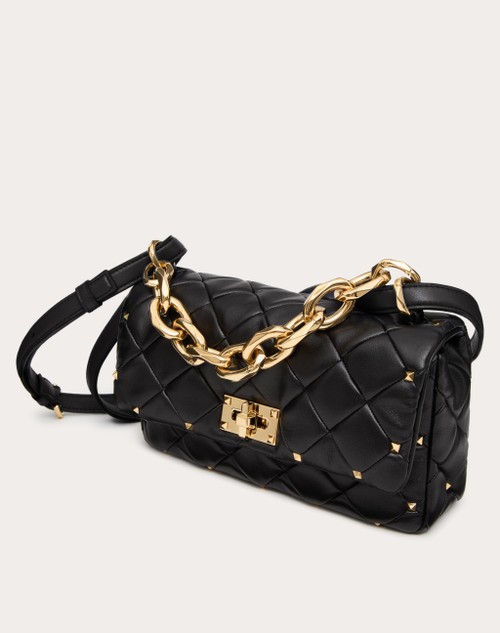 Red Valentino BORSA VALENTINO GARAVANI ROCKSTUD SPIKE IN NAPPA PATCHWORK Offerte