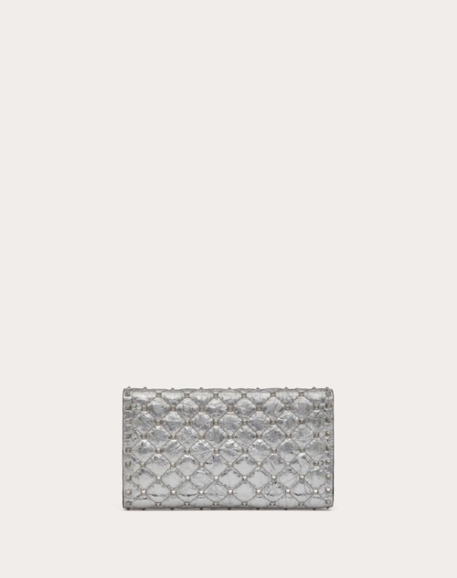 Red Valentino BORSA A TRACOLLA ROCKSTUD SPIKE IN AGNELLO METALLIZZATO 2025