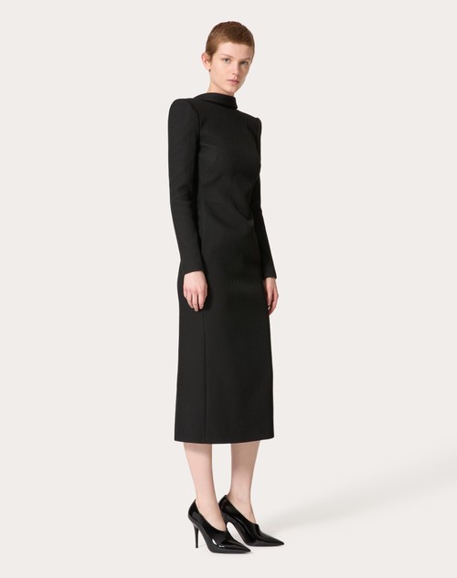 Red Valentino ABITO MIDI IN STRUCTURED DIAGONAL Fino Al -60%