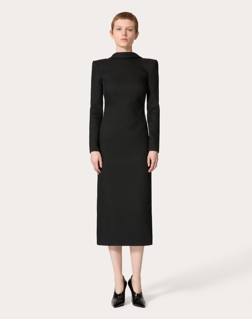 Red Valentino ABITO MIDI IN STRUCTURED DIAGONAL Fino Al -60%