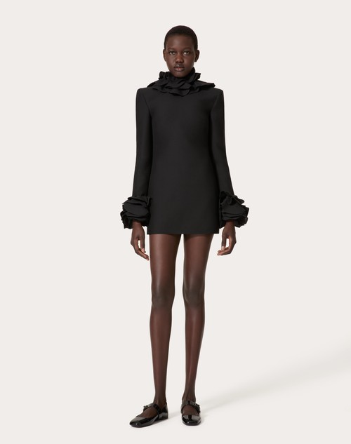 Red Valentino ABITO CORTO IN CREPE COUTURE RICAMATO Shopping Online
