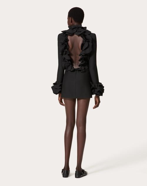 Red Valentino ABITO CORTO IN CREPE COUTURE RICAMATO Shopping Online