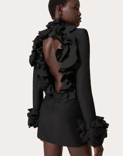 Red Valentino ABITO CORTO IN CREPE COUTURE RICAMATO Shopping Online