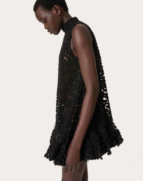 Red Valentino ABITO CORTO IN TULLE ILLUSIONE RICAMATO Affare Del Giorno