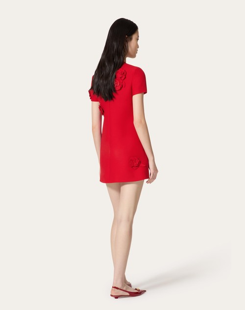 Red Valentino ABITO CORTO IN CREPE COUTURE RICAMATO Offerta