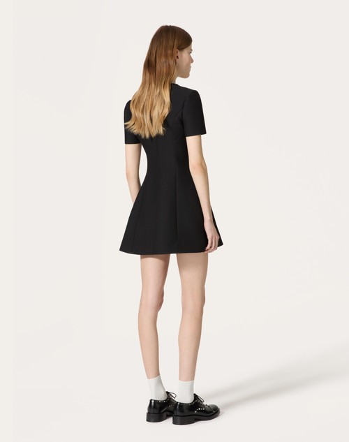 Red Valentino ABITO CORTO IN CREPE COUTURE RICAMATO Saldi
