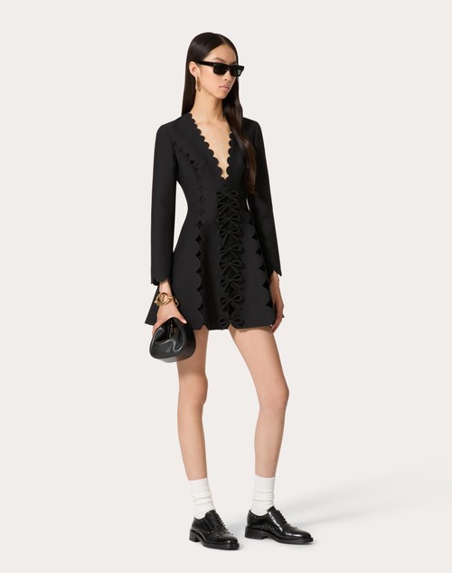 Red Valentino ABITO CORTO IN CREPE COUTURE RICAMATO Vendite stagionali