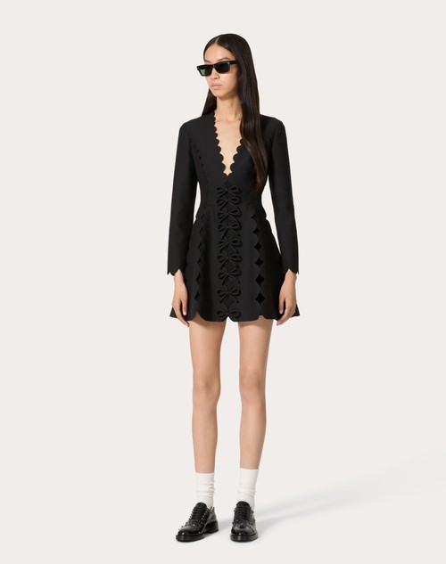 Red Valentino ABITO CORTO IN CREPE COUTURE RICAMATO Vendite stagionali