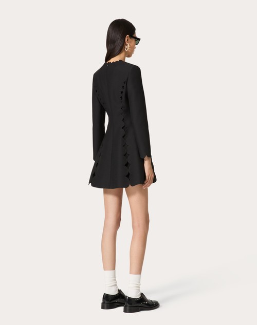Red Valentino ABITO CORTO IN CREPE COUTURE RICAMATO Vendite stagionali