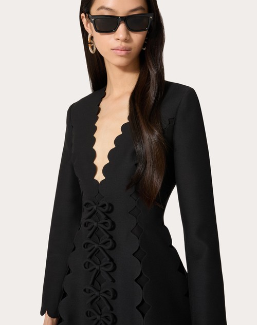 Red Valentino ABITO CORTO IN CREPE COUTURE RICAMATO Vendite stagionali